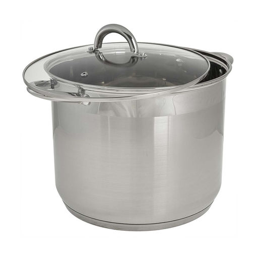 Кастрюля со стекл.крышкой нерж. 15 л, 28*23 см, WEBBER арт. ВЕ-369/2