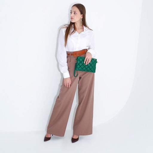 Сумка-клатч на молнии, цвет зелёный - Simaland фото 7