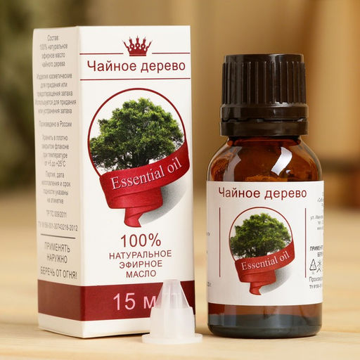 Эфирное масло Чайное дерево, флакон- капельница, аннотация, 15 мл, дезинфицирующее
