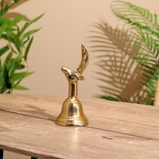 Колокольчик «Олень», 7.5×7.5×19 см, алюминий