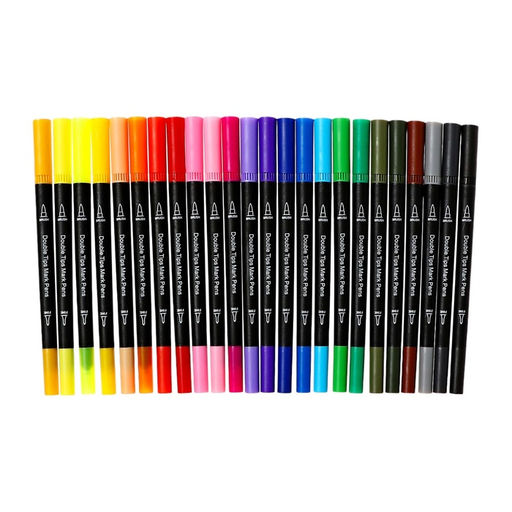 Набор профессиональных маркеров, 24 штуки/24 цвета, двусторонний