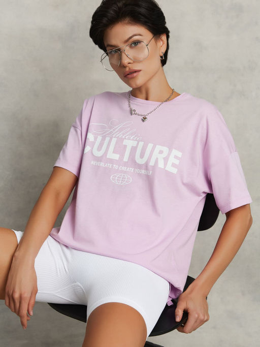 Базовая футболка свободного силуэта с брендингом CULTURE - Eazyway фото 4