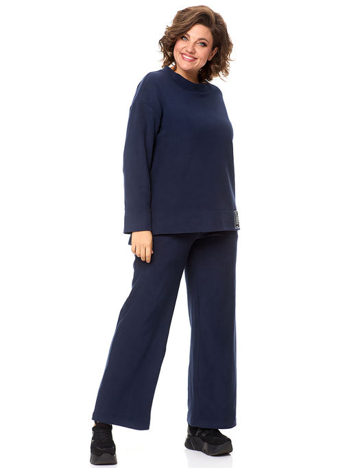 Костюм из флиса женский теплый темно-синий - Almond фото 3