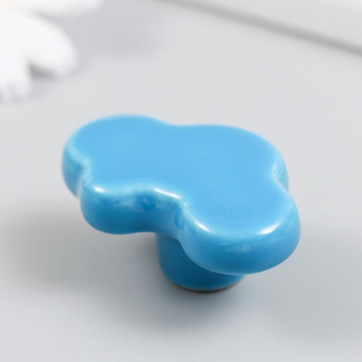 Фурнитура для шкатулки, ручка «Машинка», керамика, металл, голубой, 3.2×4.8×2.2 см