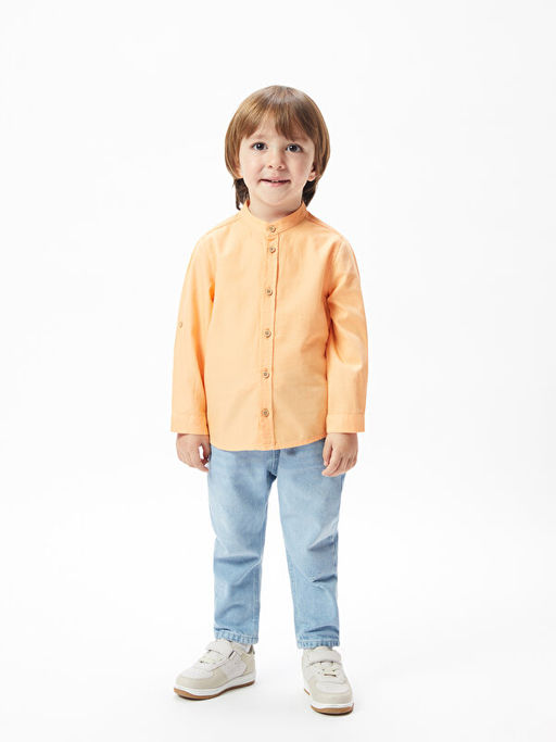 Hakim Yaka Uzun Kollu Basic Erkek ?ocuk G?mlek