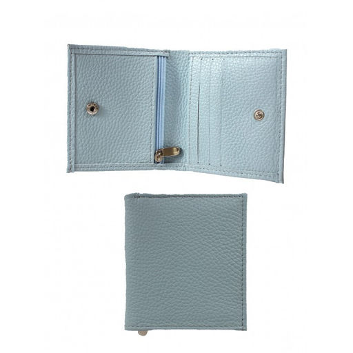 Портмоне женское Croco-ПР-917 натуральная кожа 2 отд, 6 карм, голубой св флотер (20) 264563