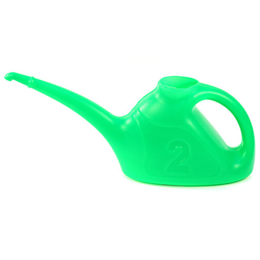 Лейка для комнатных растений пластмассовая 2л, 41х10,5х20см, длинный загнутый носик, пищевой полиэтилен (Россия) - Домашняя мода фото 2