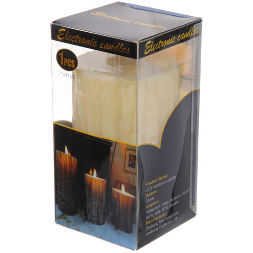 Цена за 4 шт. Сувенир с подсветкой "Свеча - Crystal" 7,5*12,5 см (работает от батареек 3 ААА)