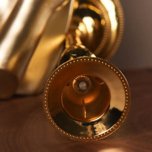 Подсвечник 2 штуки набор золото 25 см / 6301G /уп 30/ - Галеонтрейд фото 4