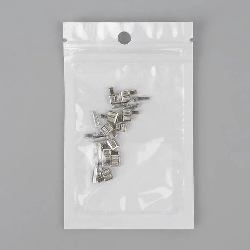 Цена за 5 шт. Нижний ограничитель для молнии, с гнездом, металлический, №5, 10 шт., цвет никель