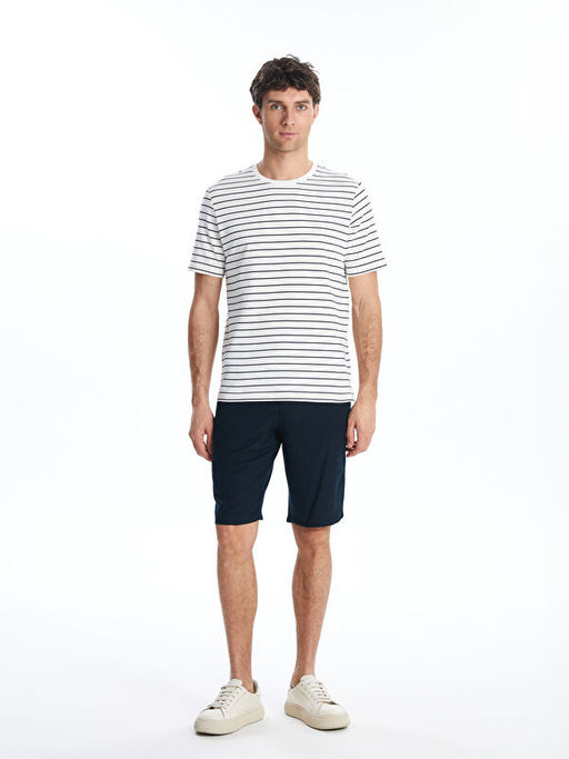 Bisiklet Yaka ?izgili Erkek Ti??rt