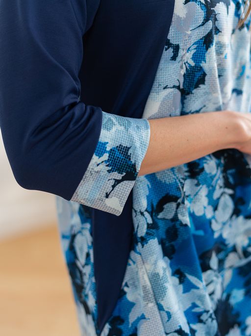 Туника женская из масла Клэр синие цветы - Амадэль фото 5