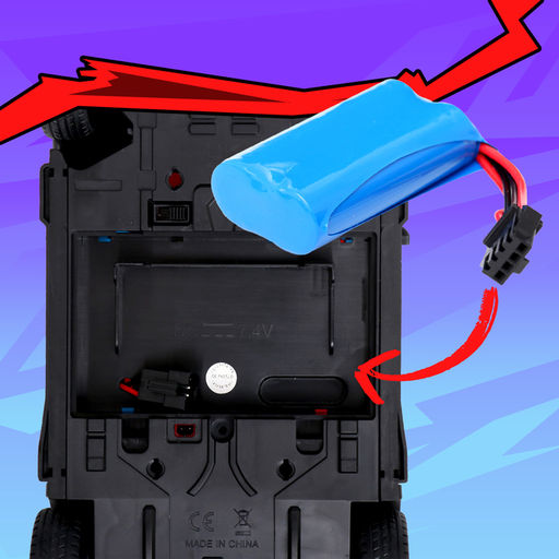 Машина Дрифт, радиоуправляемая, сменные колёса, световые эффекты, работает от аккумулятора - Simaland фото 9