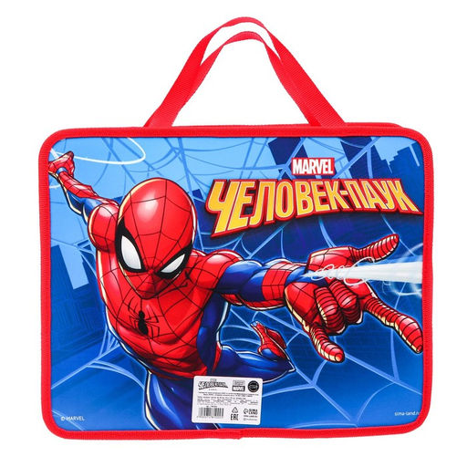Папка с ручками пластик А4 75 мм 330×260 ПМ-А4-26 «Человек-паук»