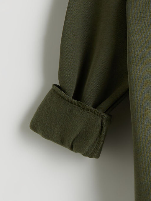 Bisiklet Yaka Bask?l? Erkek ?ocuk Sweatshirt