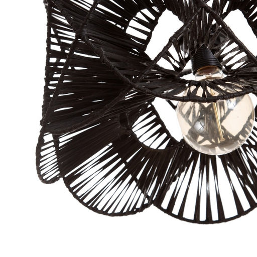 Светильник потолочный из ротанга «Бесконечность», 1×120 Вт, Е27, 40×40×25 см, чёрный