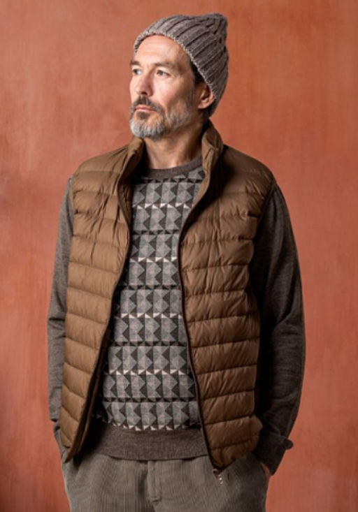 джемпер мужской с ромбами с добавлением шерсти - Glenfield фото 7