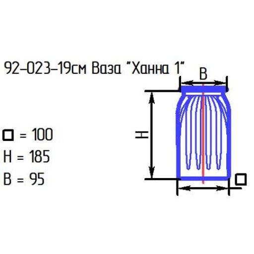 Ваза "Ханна 1" 92-023-19 см Белая арт. 157795