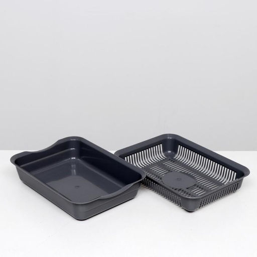 Туалет с сеткой, 35,5х26х7 см, серый - Simaland фото 5