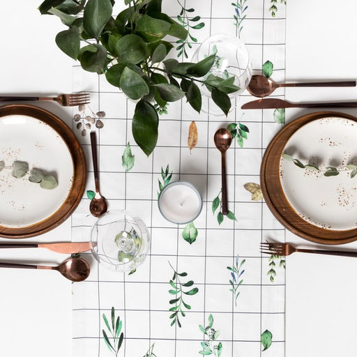 Дорожка на стол Этель Flora 40х149 см, 100% хлопок, саржа 190 г/м2  фото 3