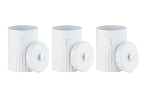 Набор банок для сыпучих продуктов Astor, белые, 1,45 л, 3 шт - Maxwell & Williams фото 4