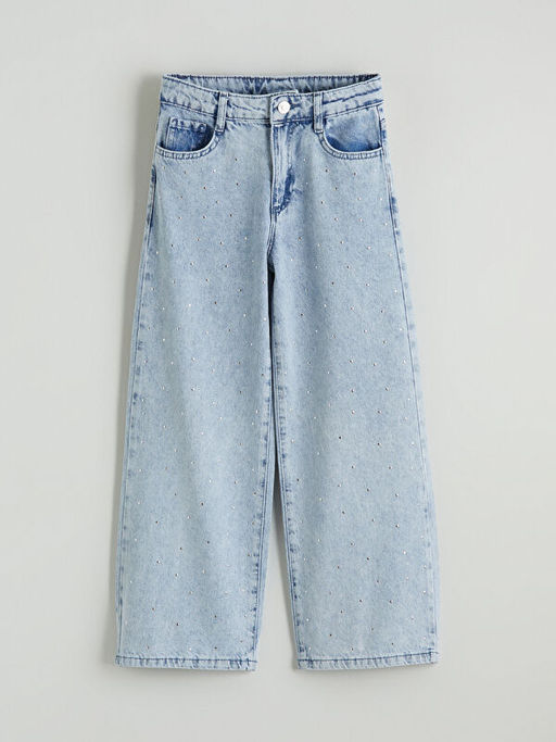 Wideleg Ta?l? K?z ?ocuk Jean Pantolon