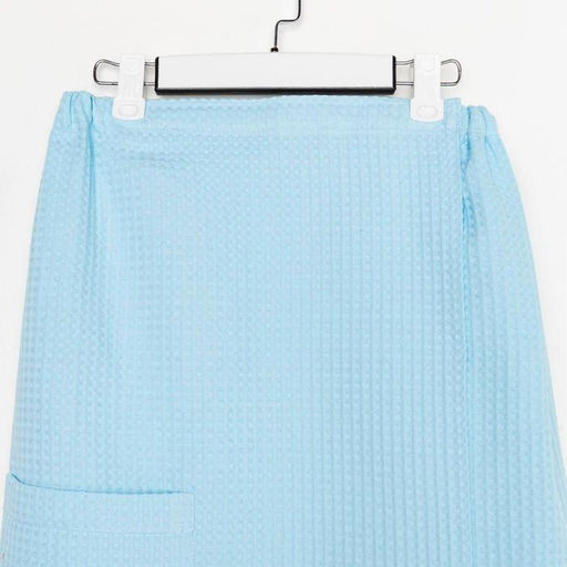 Полотенце банное Этель Парео с карманом 80*140 см. цв.небесный, 100% хл, вафля 240 г/м2  фото 7