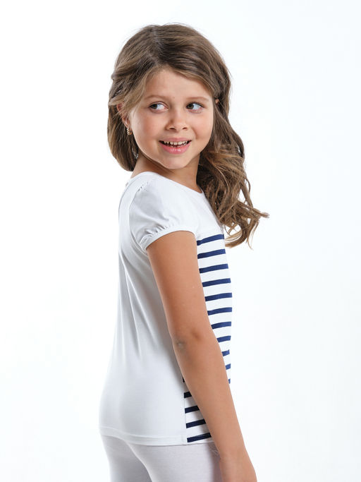 Футболка для девочки UD 0737 белый - Mini maxi фото 3