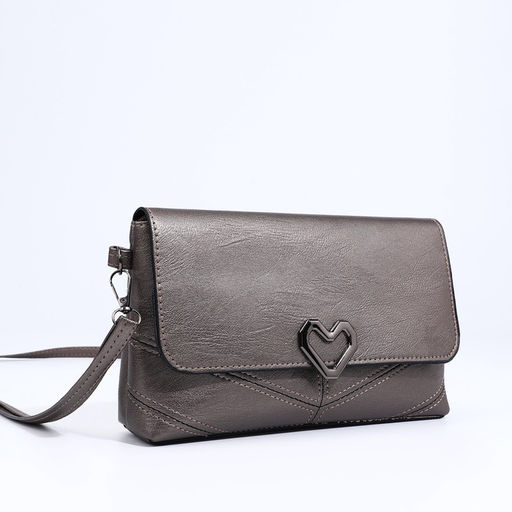 Сумка женская, кросс-боди, на магните, 24?6?14 см, бронзовая