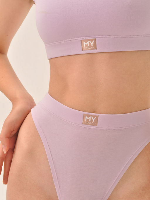 Стринги с высокой посадкой из хлопка - My фото 3