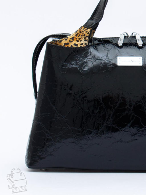 Сумка женская кожаная 9613-1S black Velina Fabbaino-Safenta в Новосибирске