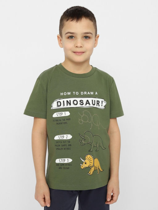 CRB wear/CSKB 63654-35 Футболка для мальчика,хаки/Ex.Cherubino
