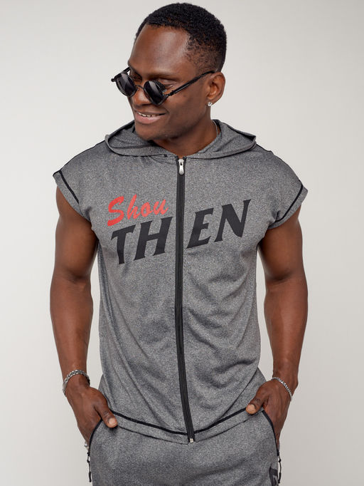 Спортивный костюм летний мужской серого цвета 2264Sr - FUYOUKAI фото 14