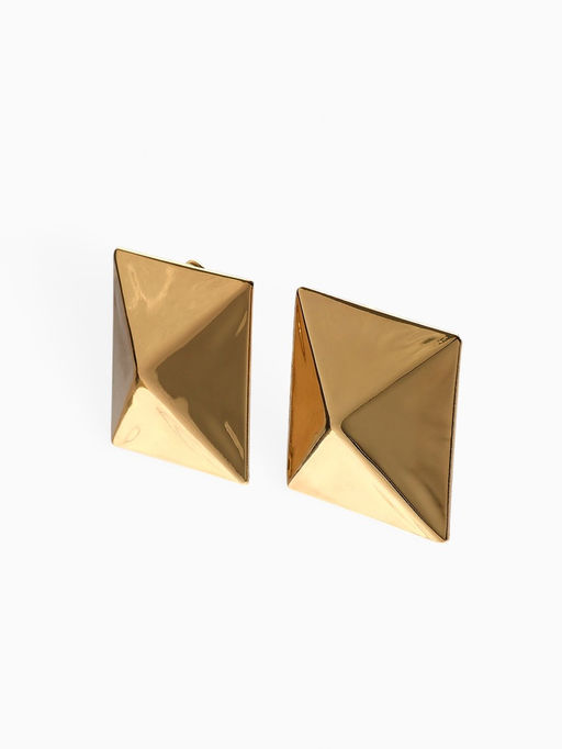 Серьги клипсы для ушей QF «Тренд. Квадрат», цвет золото