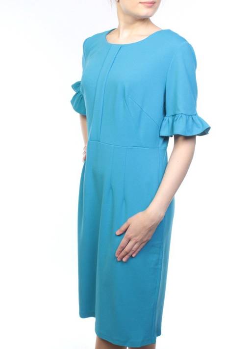 8834 LT. BLUE Платье женское (90% полиэстер, 10% эластан)