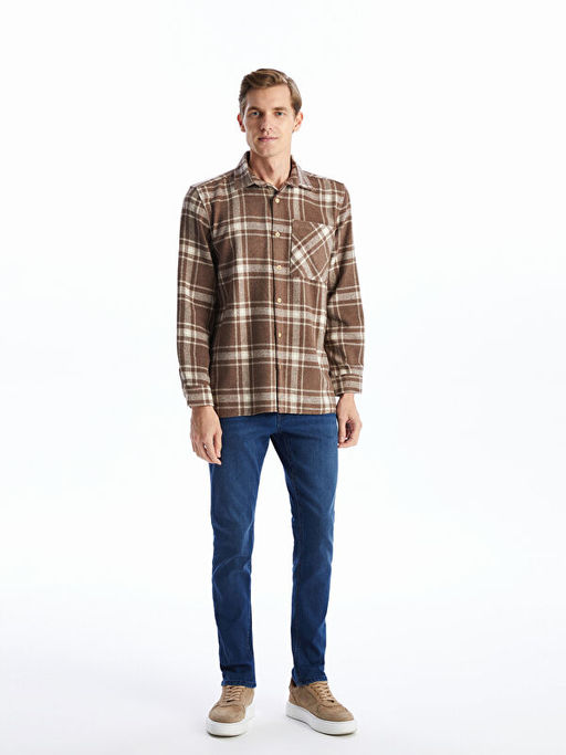 Rahat Kal?p Uzun Kollu Ekose Erkek G?mlek