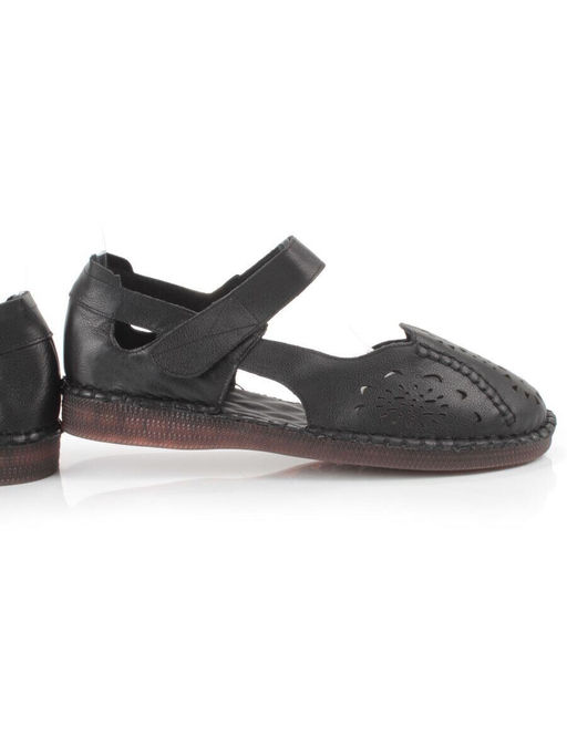 08-5008-1 BLACK Босоножки женские (натуральная кожа)