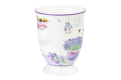 Кружка 300 мл 11*8*11 см Лаванда на ножке, NEW BONE CHINA - Elan gallery фото 3