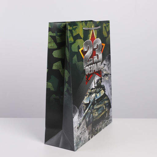 Пакет подарочный ламинированный, упаковка, «Танки», L 31×40×11.5 см