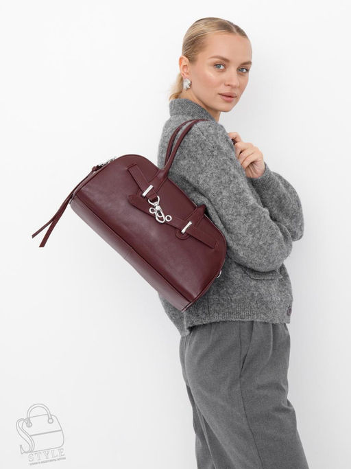 Сумка женская кожаная 9198SP wine red Velina Fabbaino-Safenta в Новосибирске