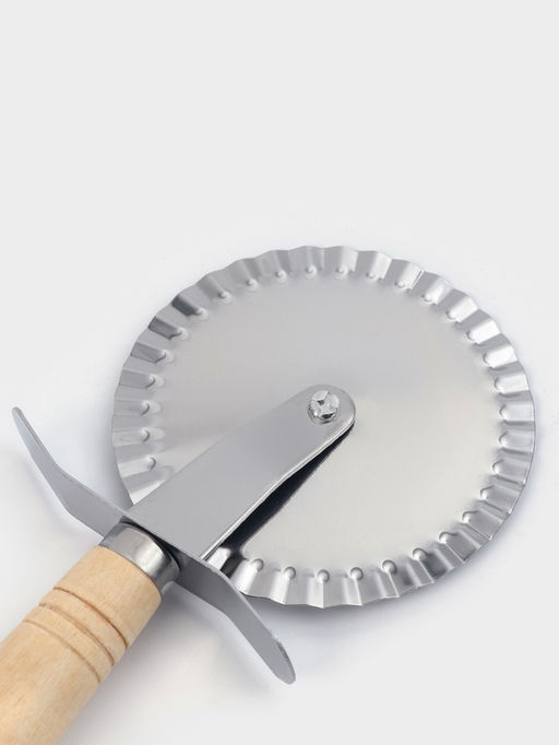 Нож для пиццы и теста Доляна Классик, 18.5 см, коррозионностойкая сталь, ребристый, бежевый  фото 10