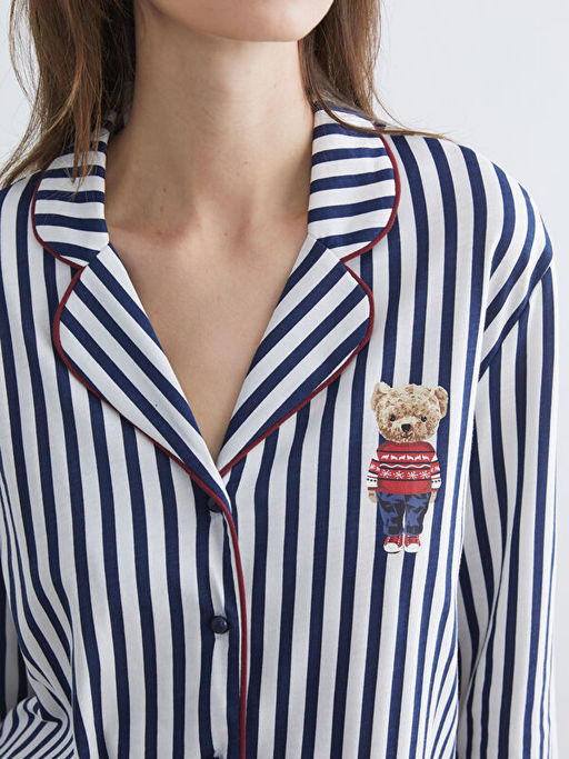 Ay? Teddy Bask?l? Kad?n Pijama ?st