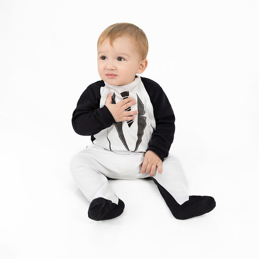 Комбинезон ясельный черный галстук