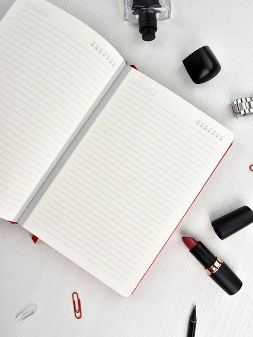 Ежедневник недатированный ESCALADA, А5, 160 л., арт. 67233/ 15 СОФТ-ТАЧ КРАСНЫЙ