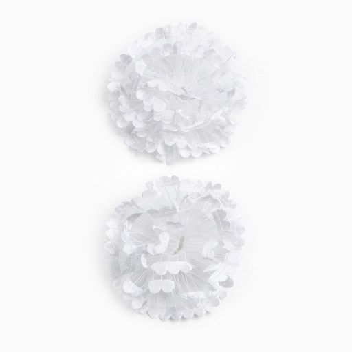 Бант для волос на резинке школьный, белый, 2 штуки, 7 см, Минни Маус