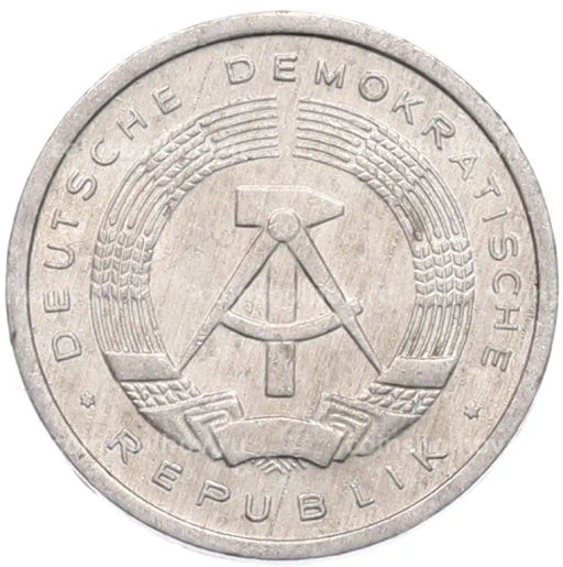 Монета 1 пфенниг 1983 года Восточная Германия (ГДР)