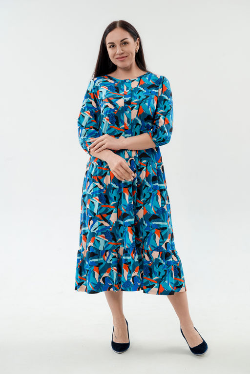 Платье женское из кулирки Софи осколки - Амадэль фото 12