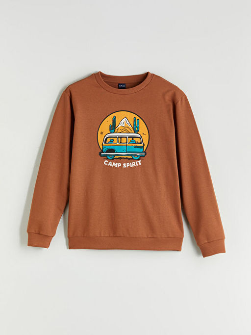 Bisiklet Yaka Erkek ?ocuk Sweatshirt