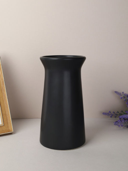 Ваза 20 см черная / WRF-159 /уп 12/без и/уп - ГалеонТрейд фото 2