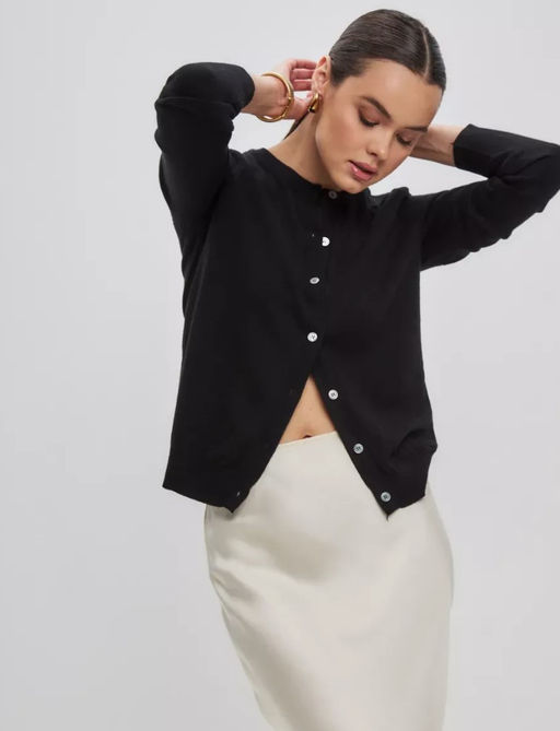 K13002 Кардиган (вязаный трикотаж) ЧЕРНЫЙ